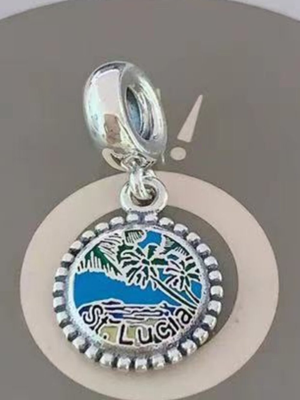 Pandora Saint Lucia Beach Exclusive Dangle Charm Bracelet Hanging S925 Silver